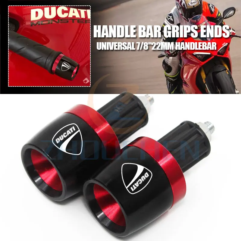 Motorcycle Handlebars Hand Bar Grips End Cap Plug For Ducati Monster 696 620 600 Scrambler 800 Diavel Gripster Modified Parts