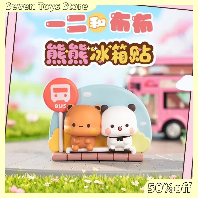 Фото Магнит на холодильник Vier Bubu In Stock Blind Box: Милая мультяшная панда, модная коллекционная фигурка, украшение для дома, подарок для женщин №2