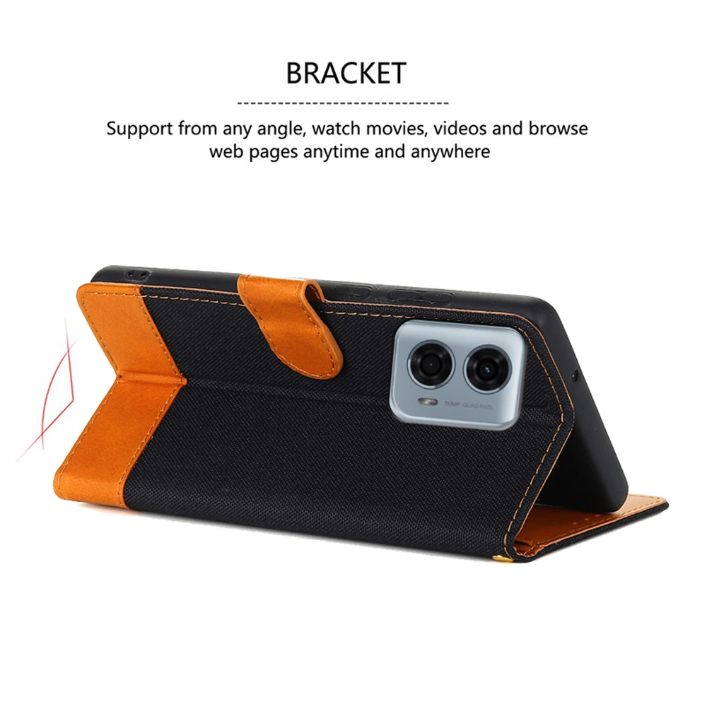 Чехол-бумажник с откидной подставкой для Motorola Moto G24 Funda Coque PU кожаные флип-Чехлы Capa