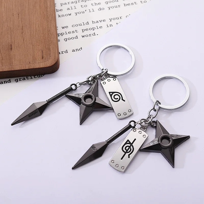 Женская подвеска Konoha предательство лоб Shuriken горький без трех частей брелок для