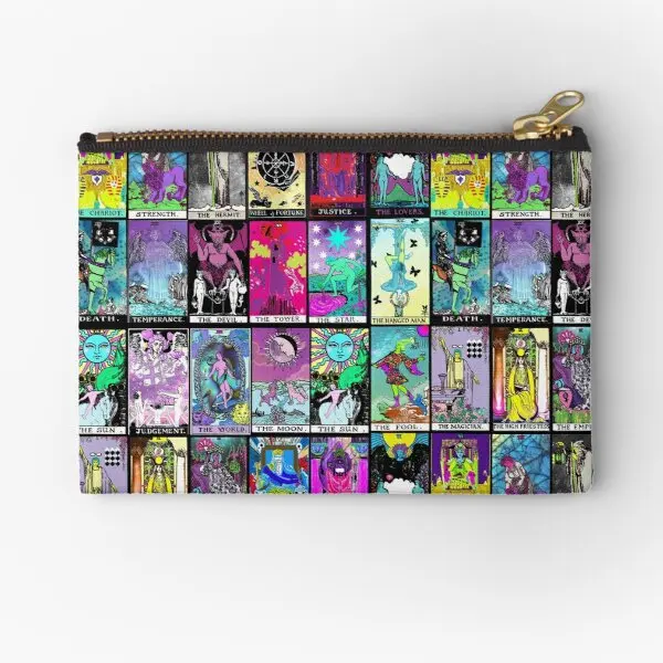 

Tarot Card Pattern Zipper Pouches Panties Small Men Socks Bag Underwear Pure Storage Women Packaging Money Wallet Coin Pocket