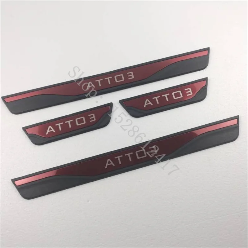 

For BYD ATTO 3 Atto 3 Welcome Pedal Car Scuff Plate Pedal Door Sill Pathway Auto Parts Accessories car styling 4pcs