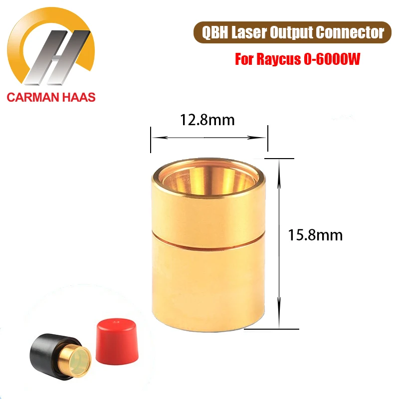 Carmanhaas Output Protective Connector Lens QBH Protective Cap for Raycus 4KW 6KW Fiber Cutting Machine Laser Source