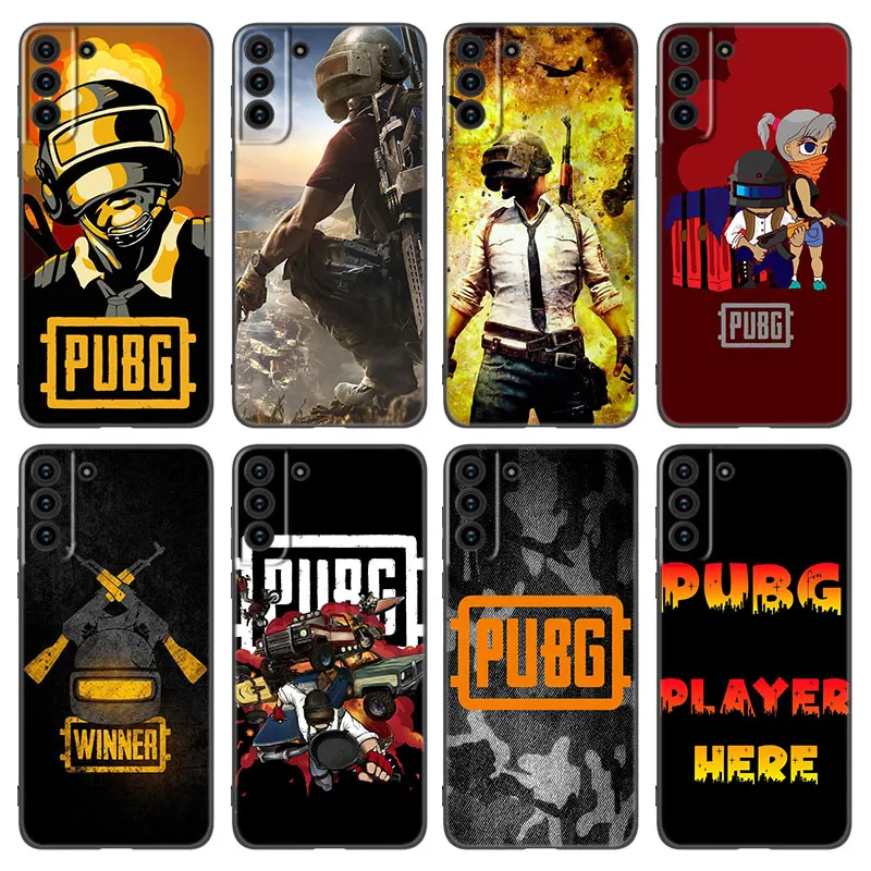 Hot Pubg Game Phone Case For Samsung Galaxy S21 S20 FE S22 Ultra S10 Lite S9 S8 Plus S10E S7 Edge Soft TPU Black Cover