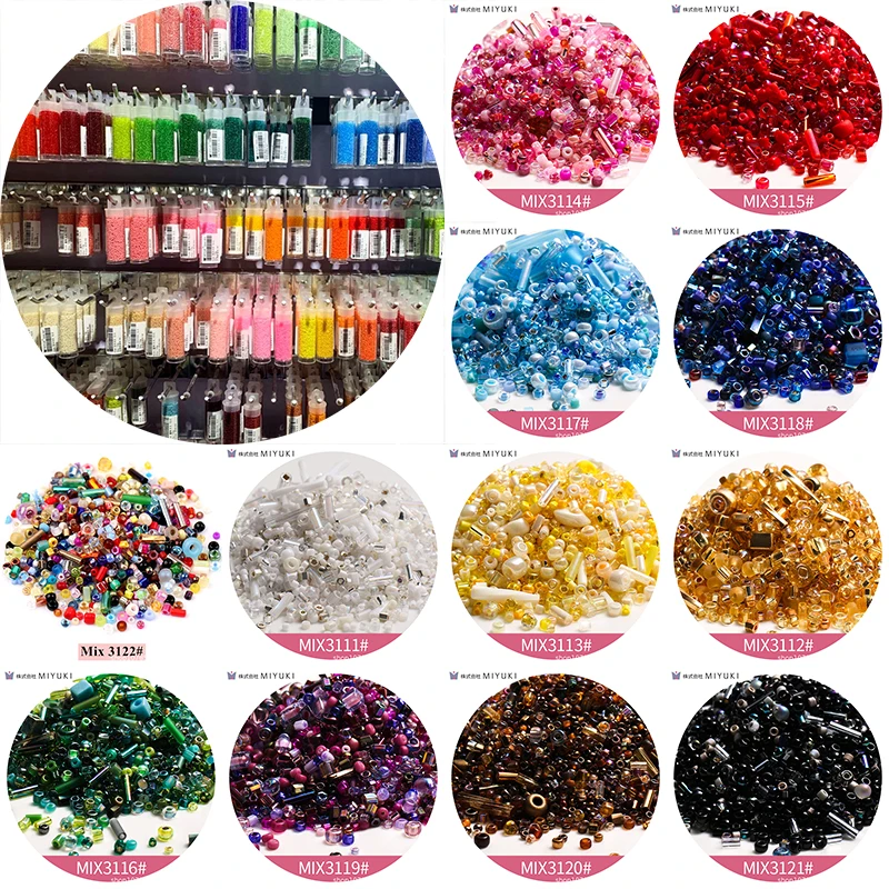 

550pcs Japan Miyuki Seed Beads Mixed Delica Round Glass Beads Twist Bugle Tube Toho Spacer Beads for DIY Garments Accessories