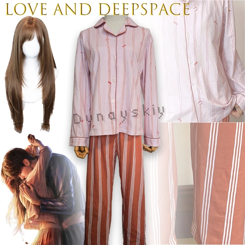 Фото Костюм героини Калеба Ся из Love And Deepspace, пижама Little Apple, хлопковая блузка на пуговицах с длинными рукавами Qianye Zhuozhuo для женщин №2