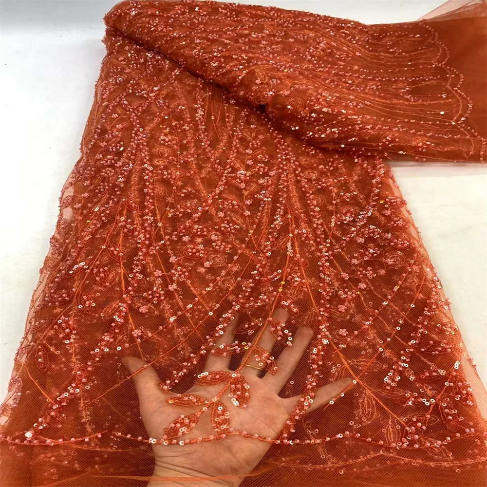 Новые африканские блестки из бисера Lcae ткань 2024 Высококачественная французская