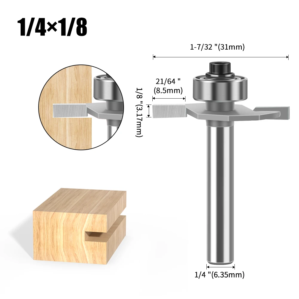 

1/4-дюймовый 1/2-дюймовый хвостовик с Т-образным пазом для печенья, фреза для соединения долбежей, фреза высотой 2-15 мм, деревообработка