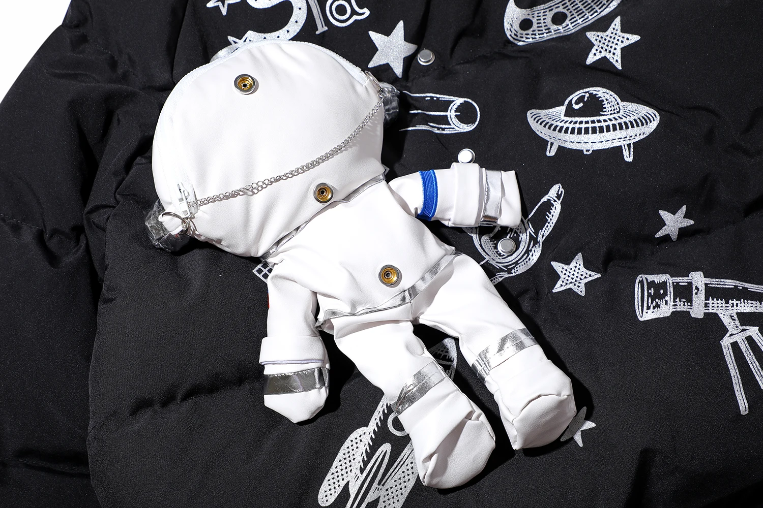 2022 Winter American Men Hip Hop Reversible Jacket Parka Astronaut Cotton Coat Men's and Women's Thickened Bread Coat Cotton