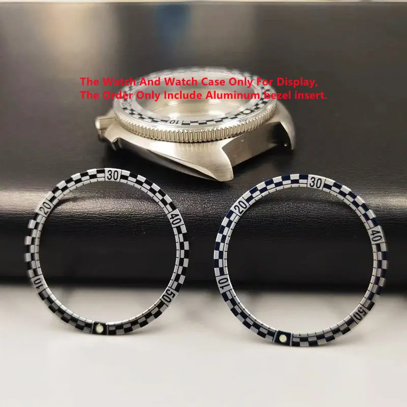 Mod Watch Parts 38mm Black Blue Green Luminous Bead Aluminum Rally Bezel Insert For SKX 6105 NH35 NH36 Movement Dive Watch