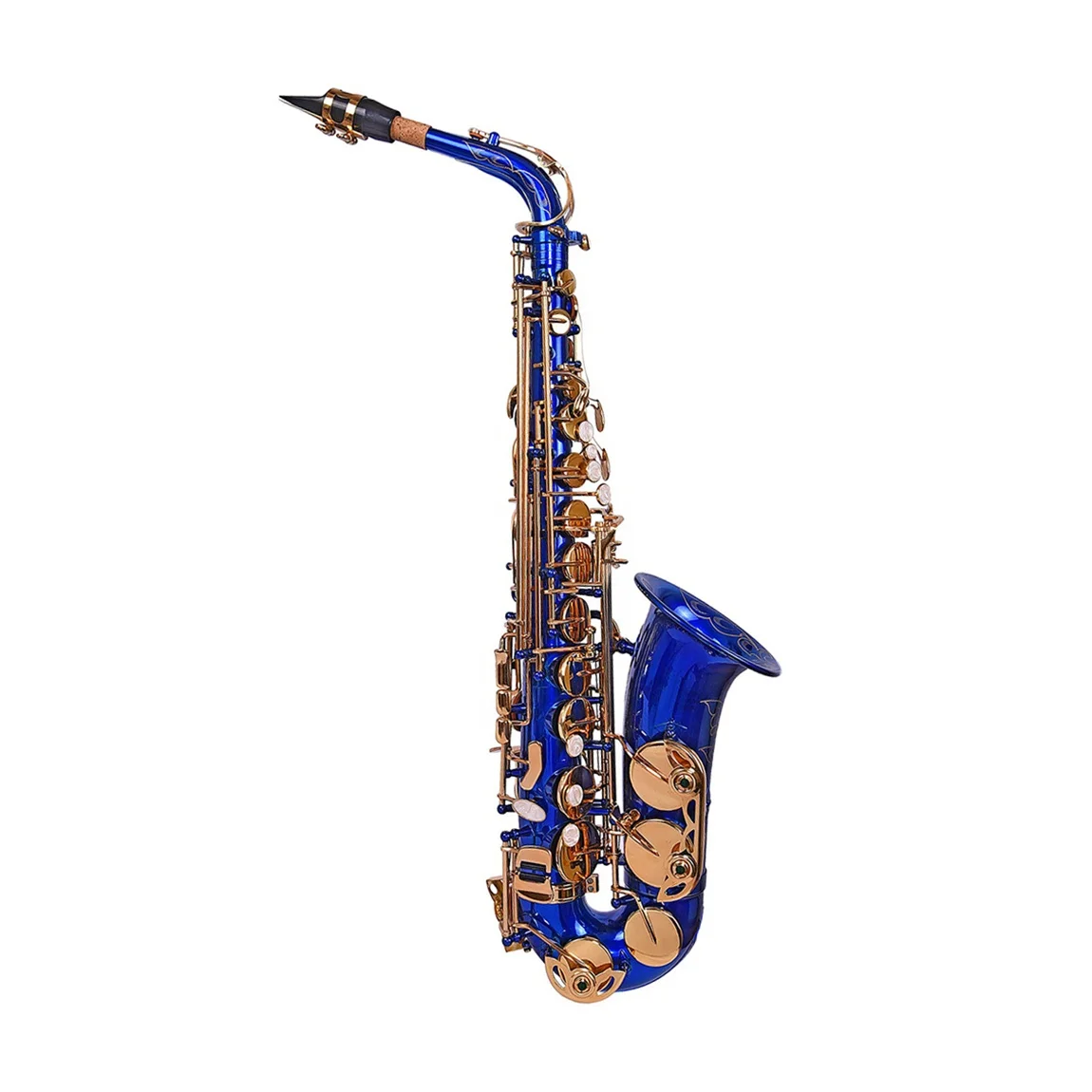 

Seasound Factory High Quality Cheap Blue Body Lacquer Keys Alto Saxophone