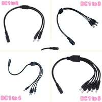 1 10pcs 1 dc female to 2345 male plug power cord adapter dc connector cable splitter led strip lights cctv security camera