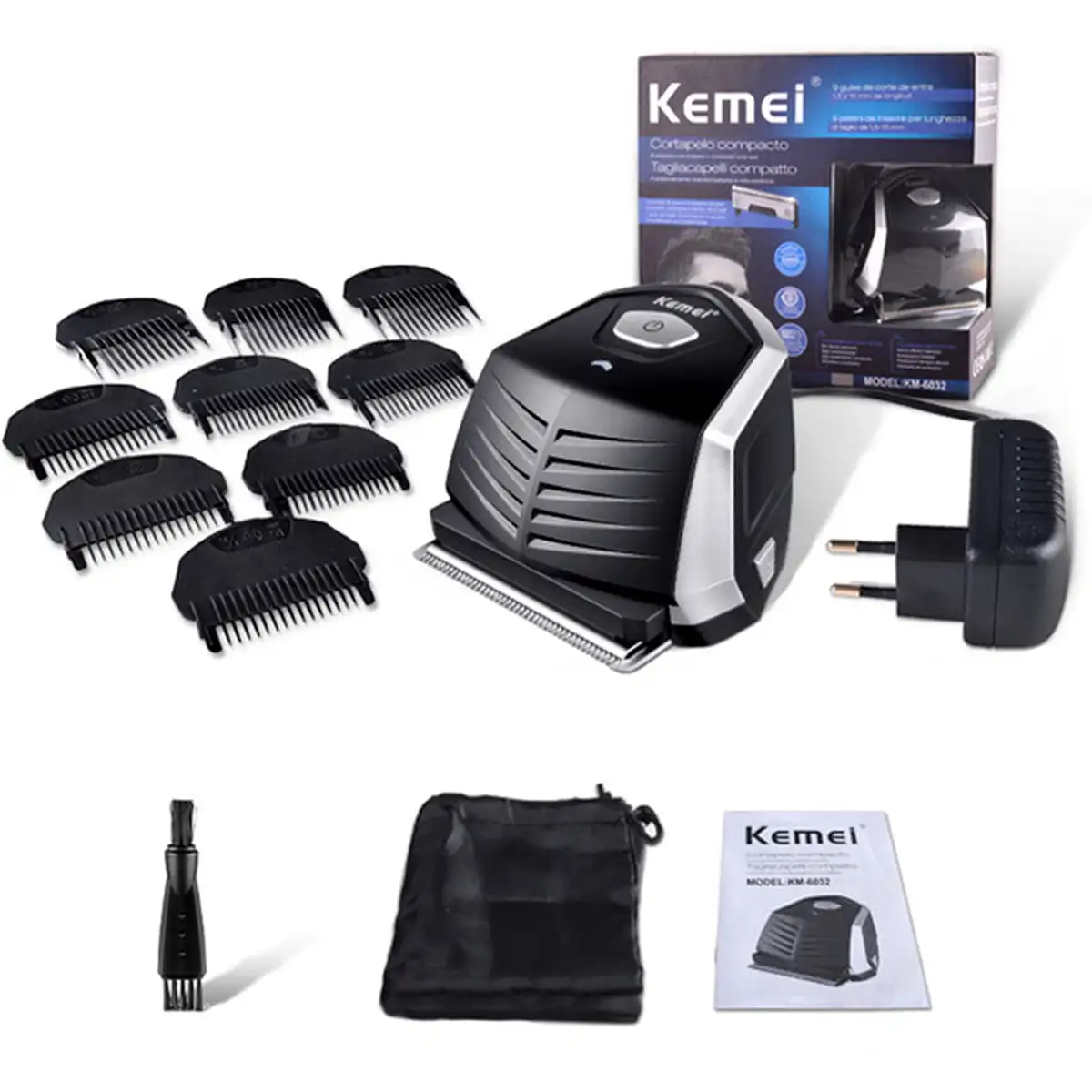 

KM-6032 Shortcut Pro Self-Haircut Kit, Beard Trimmer, Hair Clippers for Men