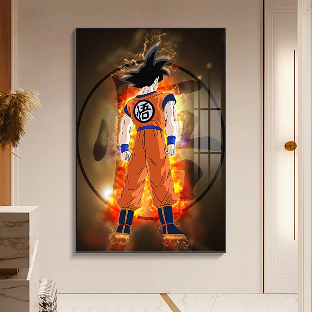 Постер из аниме Драконий жемчуг декоративная картина Гоку в мультяшном стиле на