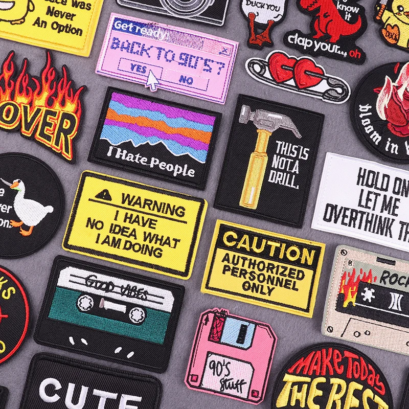 Термоклейкие нашивки для джинсов с надписью Good Vibes