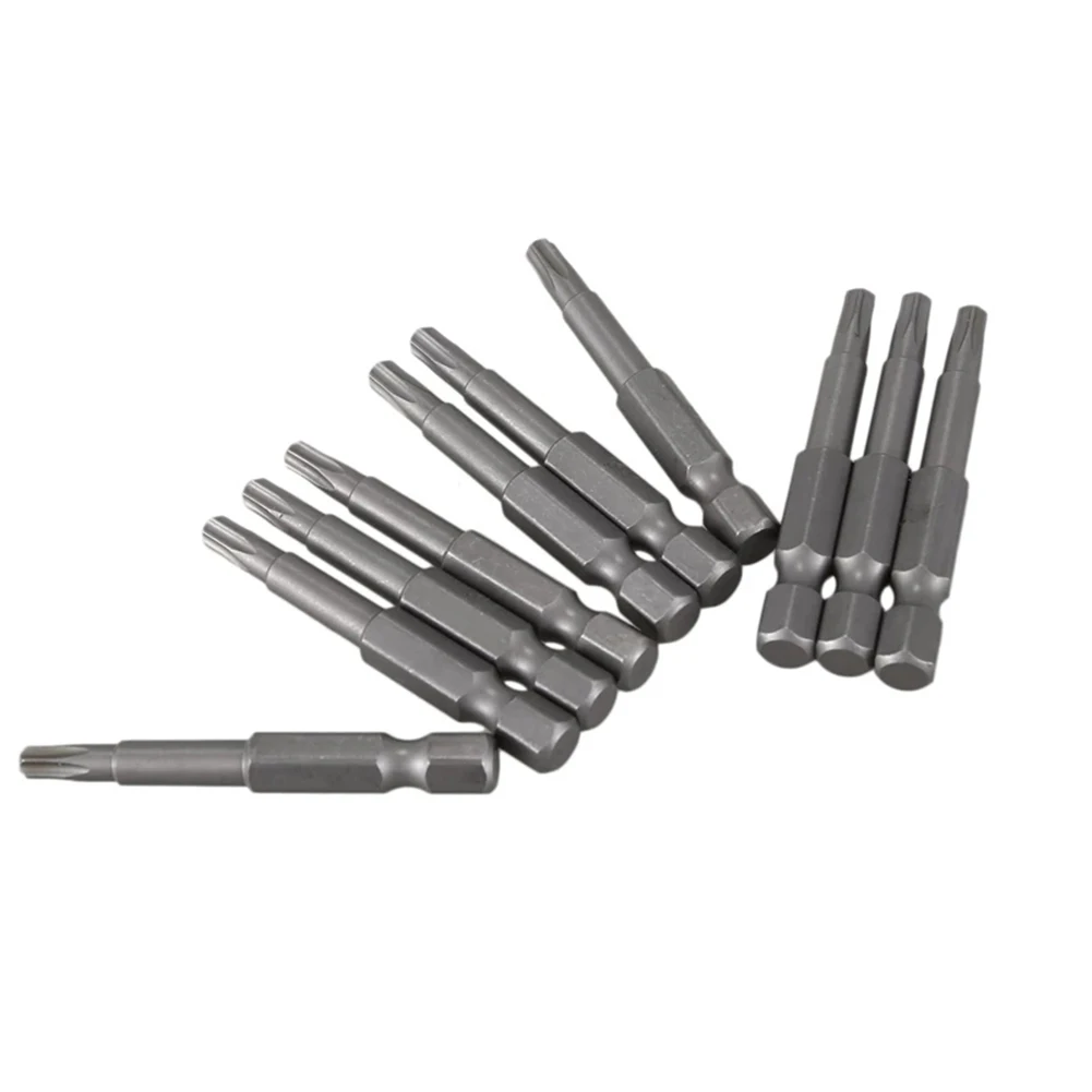 Фото Набор отверток T20 Torx, набор из 10 насадок 1/4 дюйма, с шестигранным хвостовиком 50 мм, магнитный наконечник, ручной инструмент №2