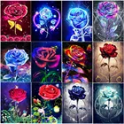 Алмазная вышивка JIEME, полная круглая Роза 5D, искусство, набор для рукоделия, алмазная живопись, вышивка крестиком Стразы, Алмазное искусство