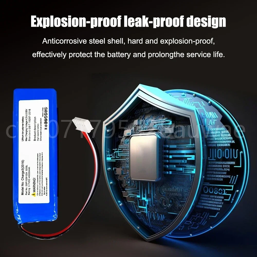 ГСП 1029102 Литиевая аккумуляторная батарея 3 7 В 6000 мАч замена для JBL Charge 2016 версия