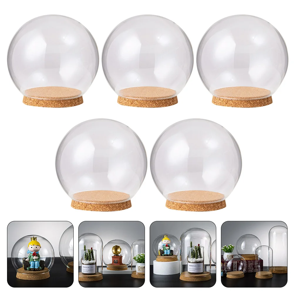 

Glass Dome Cover Cake Flower Mini Display Cloche Jar Bell Immortal Hood Plantbase Globe Dessertholder Box Plate Terrarium Snow