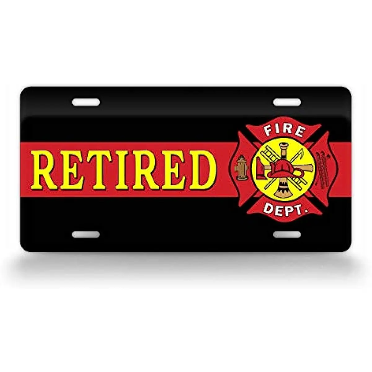 

Retired Firefighter License Plate Fire Fighter Logo USA Auto Tag Fireman Patch Fire Department-Wall Decoration Metal Wall Sign