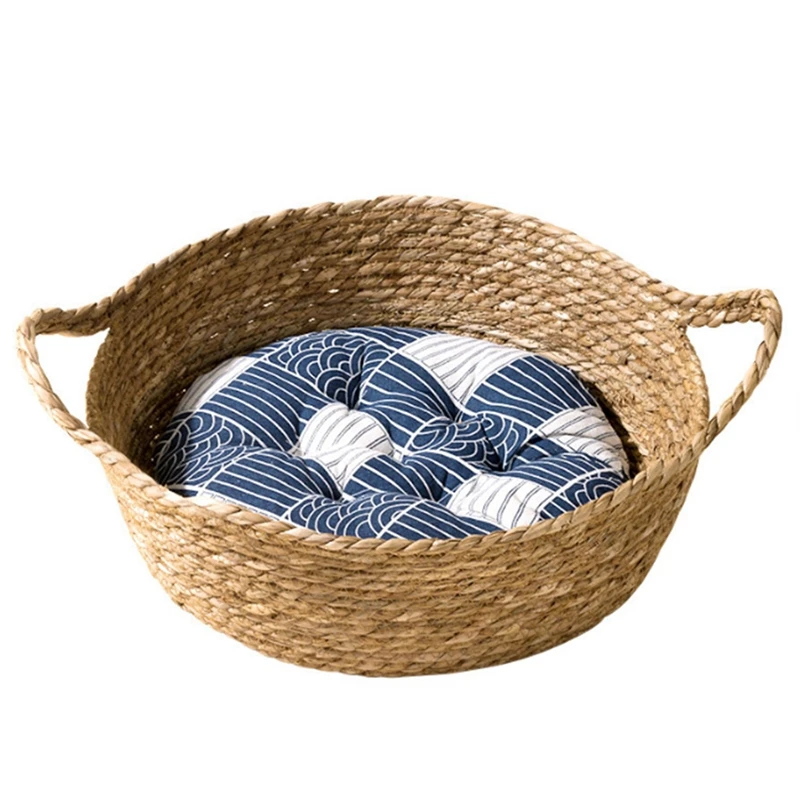 

Pure Manual Rattan Woven Cat Nest Four Seasons General Woven Cool Nest Cat Bed Cat Scratch Board Pet Products