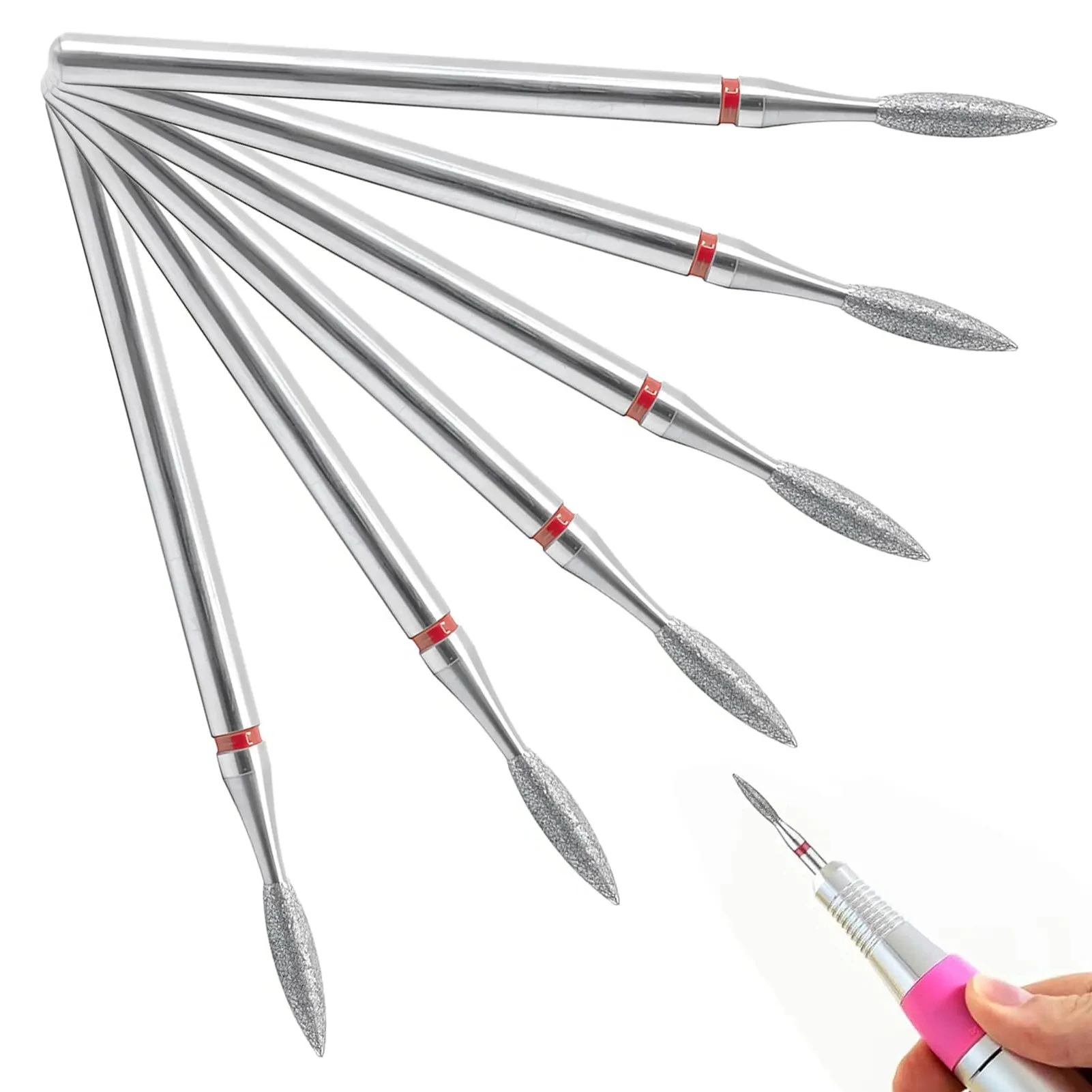 Набор сверл для маникюра комплект из 1 алмазных насадок удаления омертвевшей