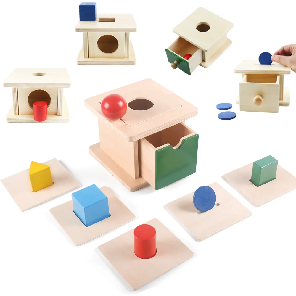 

Montessori Imbucare Box Multiple Geometric Shape Matching Box Learning Practical Life Educational Toys For Infant Toddler A2464K