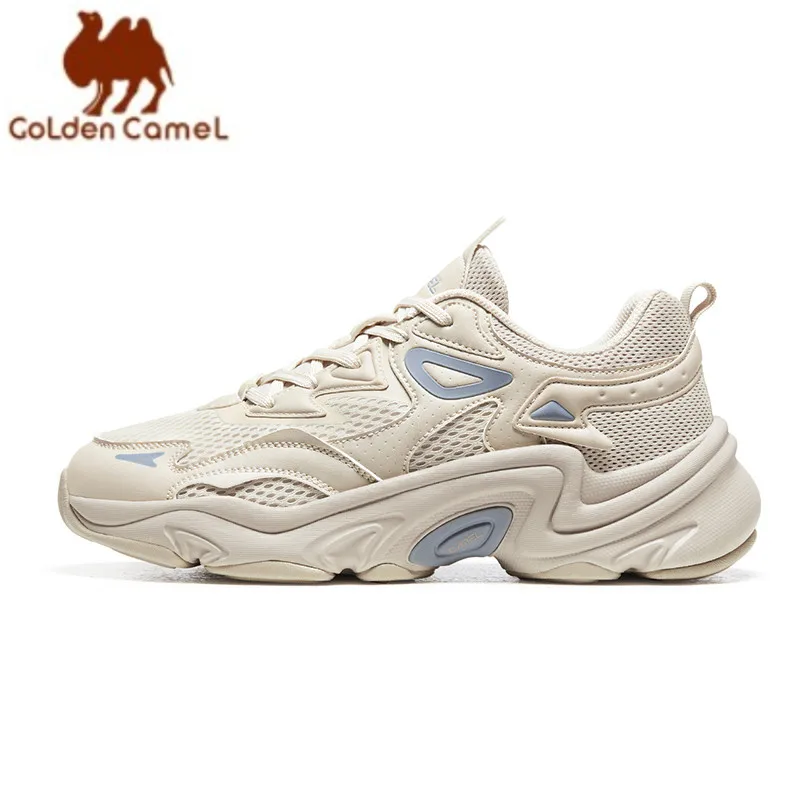 

GOLDEN CAMEL Women's Sport Running Shoes Breathable Male Sneakers Casual Daddy Heightening Walking Shoes for Men 2023 Summer New