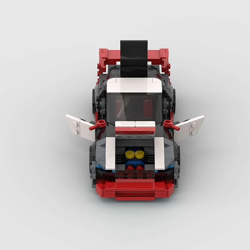 Фото Конструктор Hoonitron: гоночный спорткар, совместимый с Lego, мелкие детали, развивающий, для детей №3