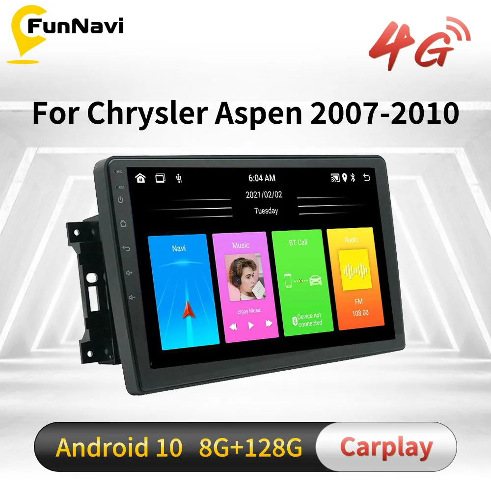 

Автомагнитола 2 Din Android для Chrysler Aspen 2007-2010, автомобильная стереосистема с GPS, Wi-Fi, FM, BT, навигация, Авторадио, мультимедийный плеер, головное устройство