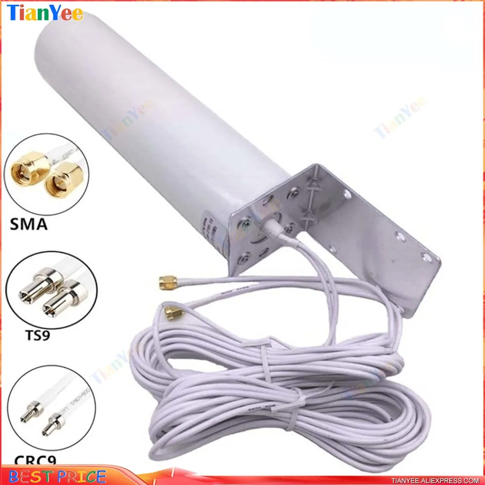 

Антенный кабель 3G 4G LTE, двойная антенна 10 м для модема, разъем SMA TS9 CRC9