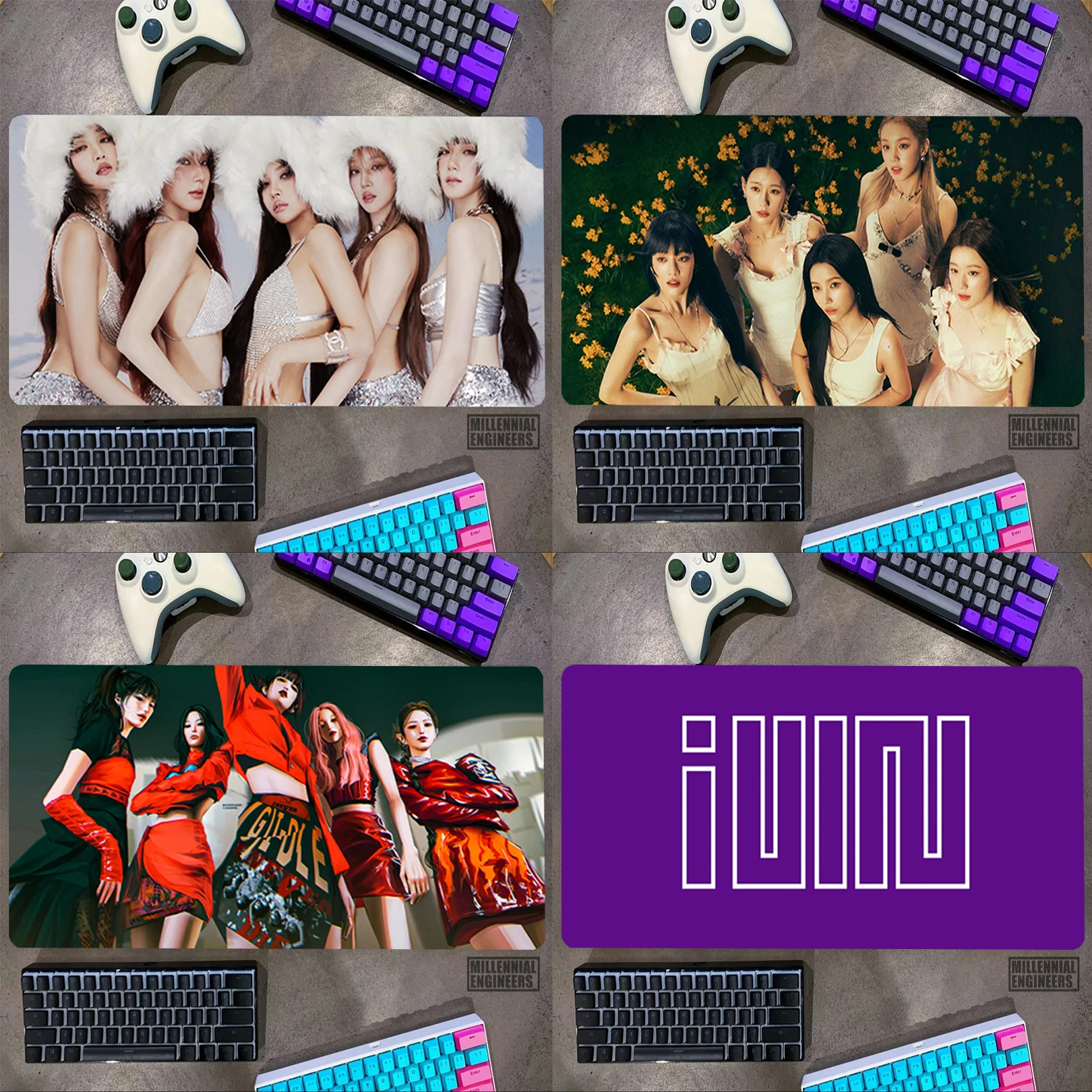 Коврик для мыши Kpop Girls Group (G)I-DLE большой игровой коврик Настольный Офисные