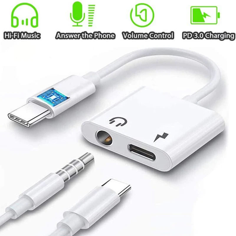 2 в 1 разветвитель AUX кабель OTG адаптер для Xiaomi Redmi Samsung OPPO Huawei коннектор USB C к Type 3 5 мм