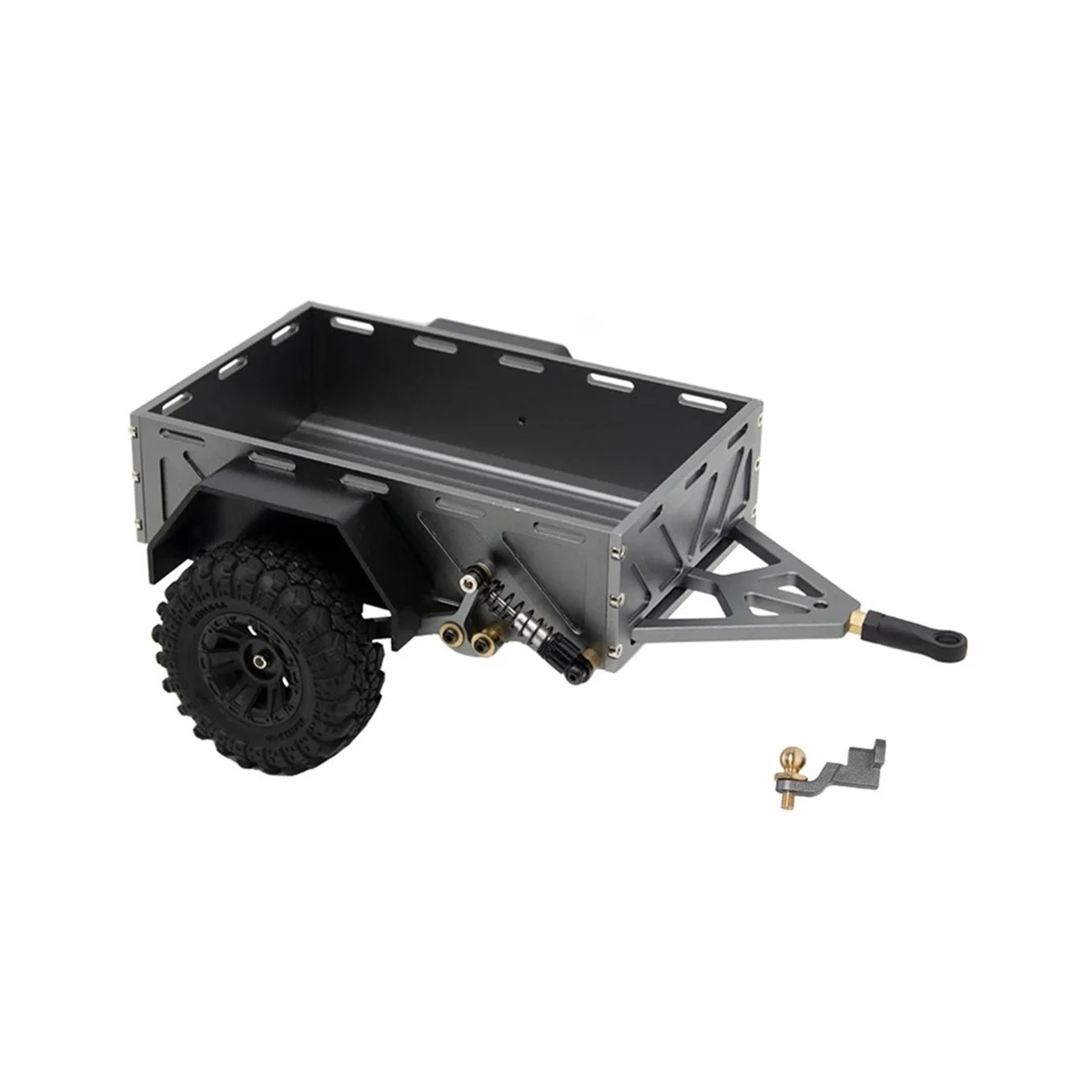 

Metal Trailer Car Cargo Carrier Decoration for Traxxas TRX4M Axial SCX24 1/18 1/24 RC Crawler Car DIY Part,Titanium
