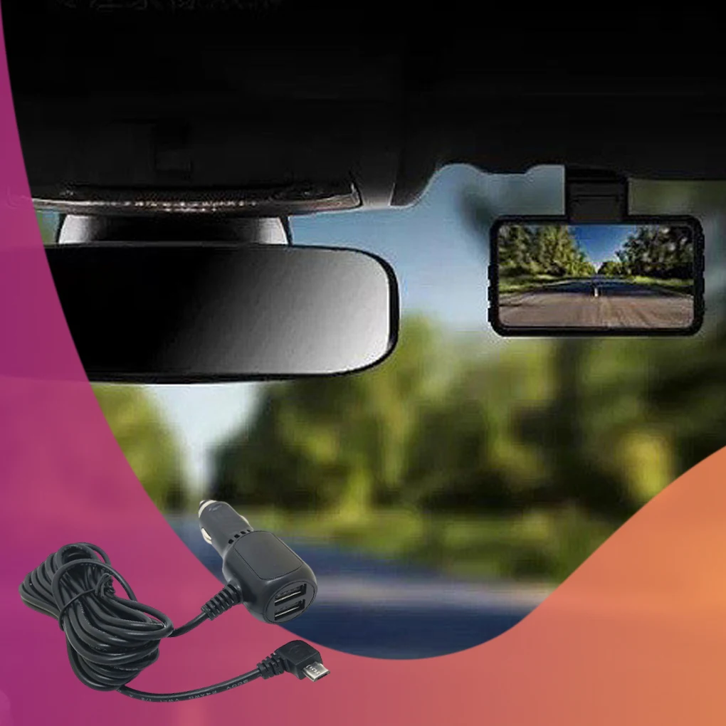 

Mini USB Car Charger Convenient Connector Folding Charging Cable Household Cars Fittings Input Automobile Parts