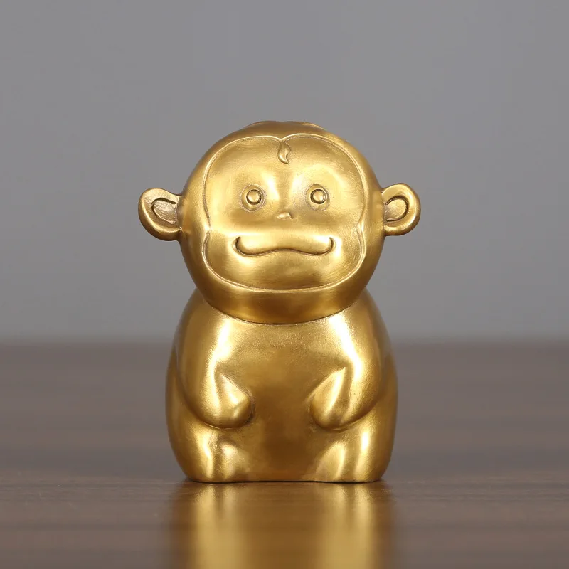 

Mini 12 Zodiac Copper Monkey Decoration Office Home Crafts living room decor home decor