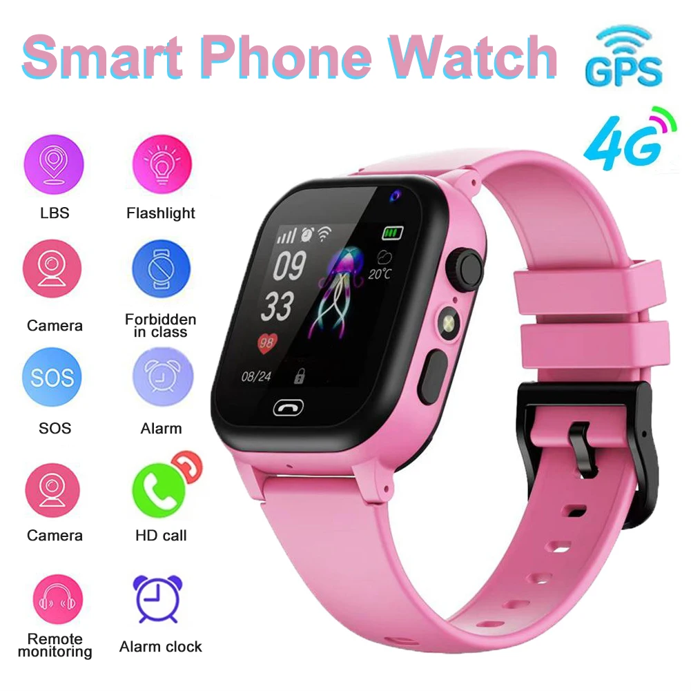 

Смарт-часы для мальчиков и девочек, 4G, SOS, GPS, Sim-карта