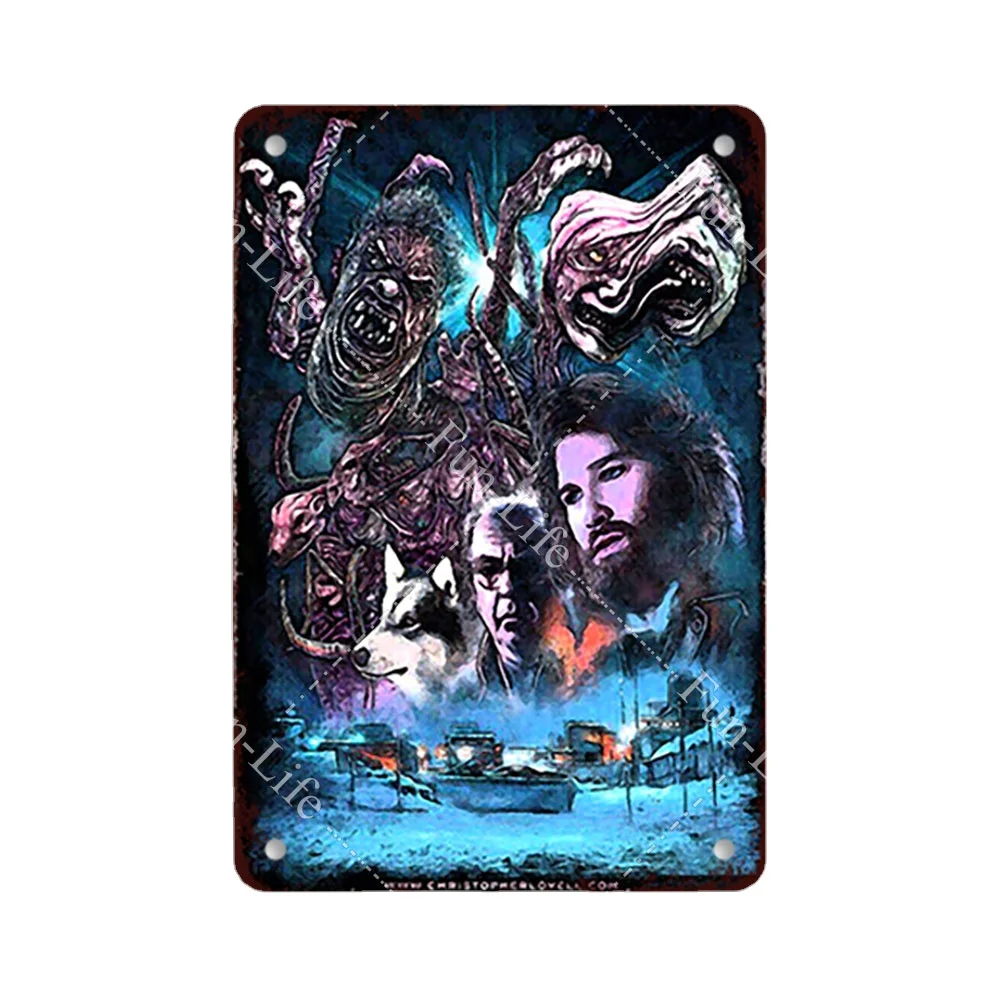

Home Wall Room Decoration Retro Mtal Sign Plaque Horror Vintage Movies Metal Poster Wall Art Stickers for Pub Bar Club