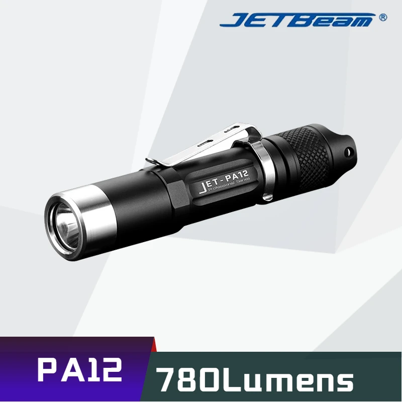 

Маленький тактический фонарик JETBeam PA12 Cree XPG3 светодиодный 780 люмен, Мини карманный Полицейский Фонарик, профессиональный внешний фонарик