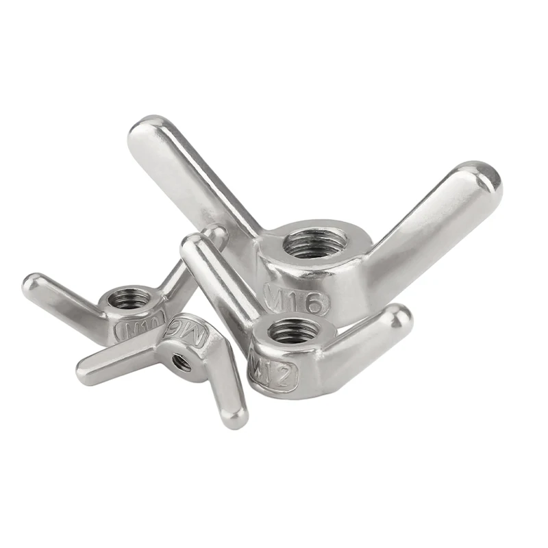 

M6-M24 Неблокирующиеся барашковые гайки с затяжкой вручную для быстрой регулировки и простой установки Барашковые гайки-бабочки из нержавеющей стали 304.