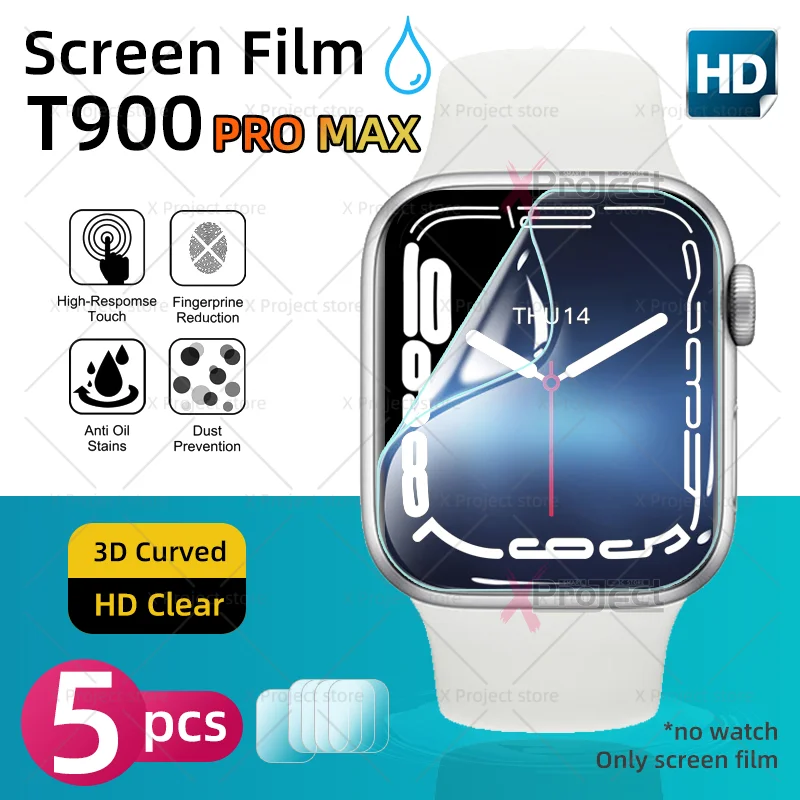 

T900 PRO MAX Smart Watch Screen Protector Smartwatch Hydrogel Protective Film Series 7 Screen Film Cover PK IWO X6 X7 X8 pro max
