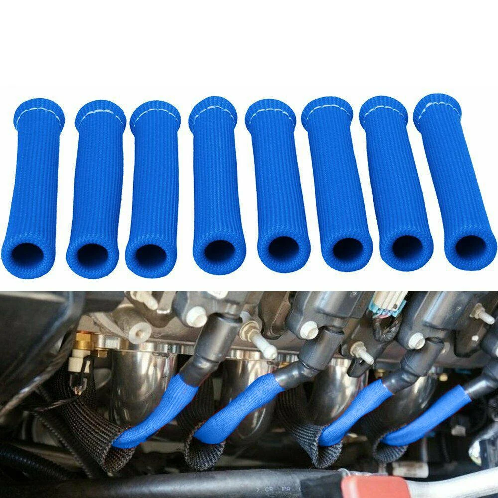 

8Pcs Universal Spark Plug Wire Sheath Heat Protection Heat Insulated Wire Sleeve For LS1/LS2