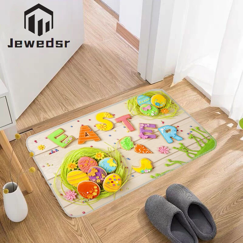 

Коврик для входной двери моющийся нескользящий кухонный коврик Пасхальный коврик для ванной комнаты коврики для ванной комнаты коврик для ...