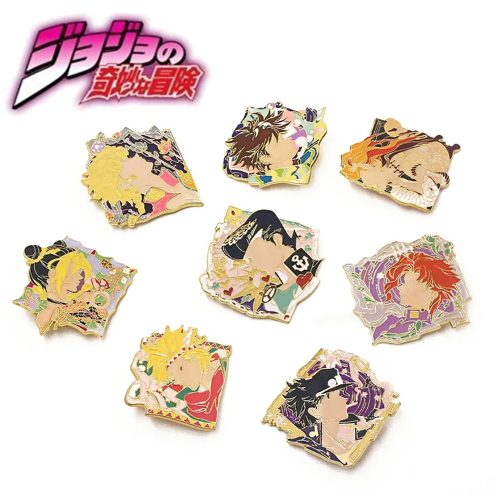 

Anime JoJos Bizarre Adventure Brooch Cartoon Character Dio Brando Kujo Jotaro Metal Pin Cosplay Lapel Button Badge Jewelry Gift
