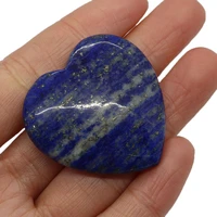 exquisite natural stone heart shape lapis lazuli non porous beads 40mm charm fashion jewelry diy necklace earrings accessories