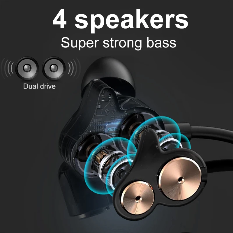 

Wireless Bluetooth Earphones Sports Running Headset IP65 Waterproof Sport earbuds Noise reduction Headphones