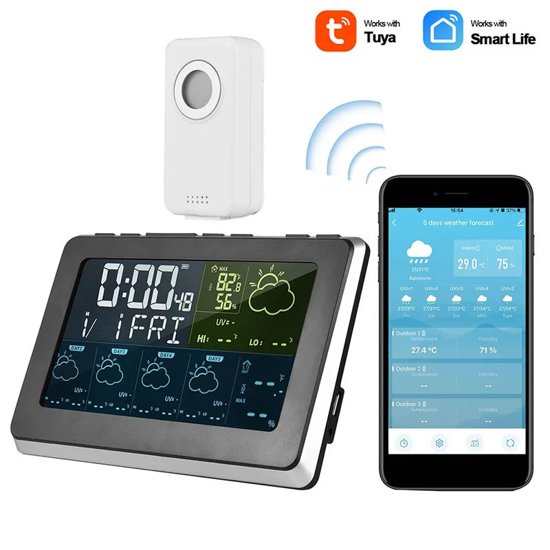 App Control Digital Temperature Humidity Monitor, 5 Days Wea