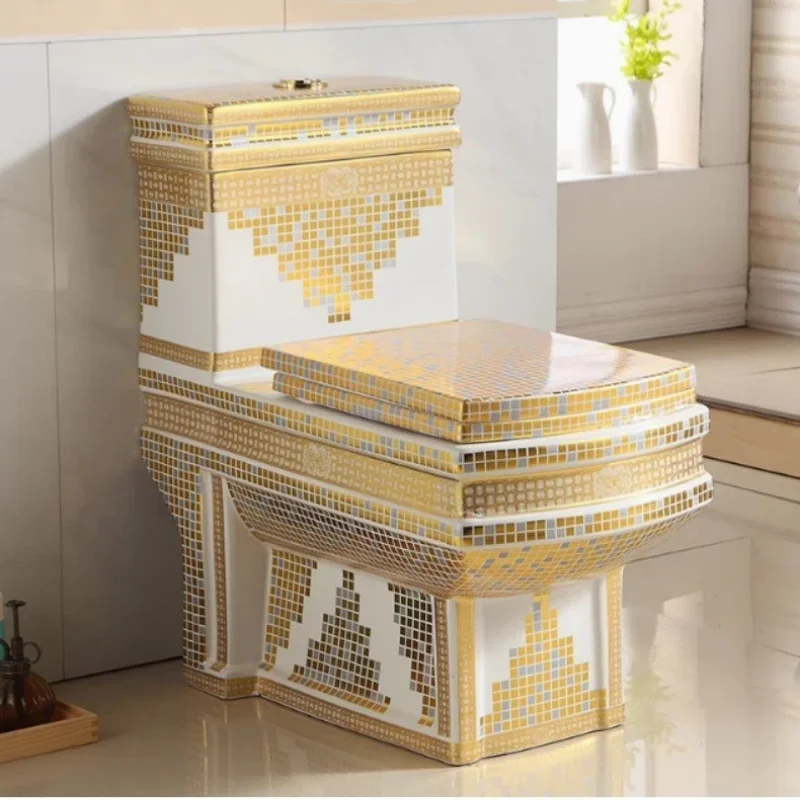 Современный золотой туалет с мягким закрыванием роскошная мода для ванной