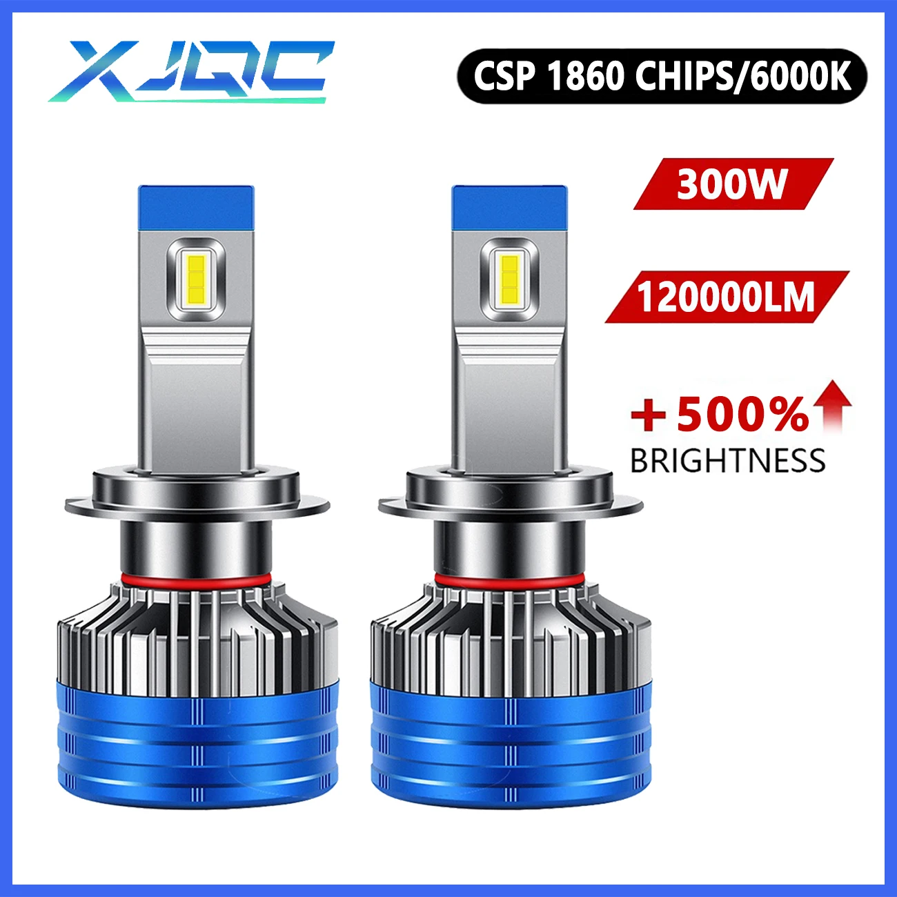 

XJQC K11 120000LM 6000K 300W H1 H4 H7 H8 H9 H11 9005/HB3 9006/HB4 9012 CSP 1860 Canbus Автомобильная фара, мощные автомобильные лампы 12 В