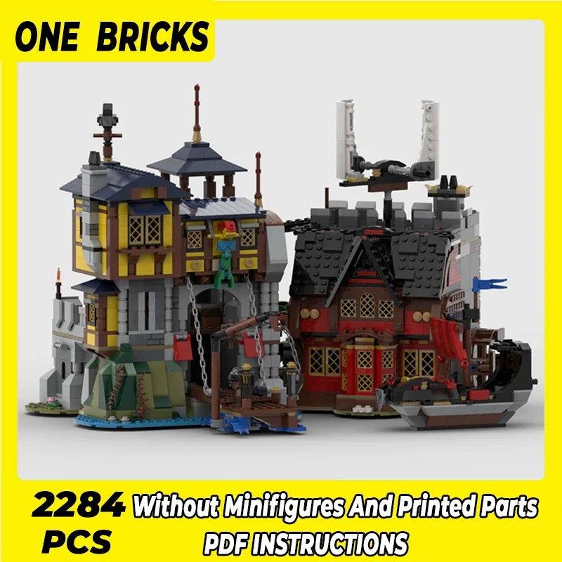 

Moc Building Brick Military Model Mermaid Castle And Pirate Tavern Technology Modular Blocks Gift Christmas Tos DIY Set Assembly